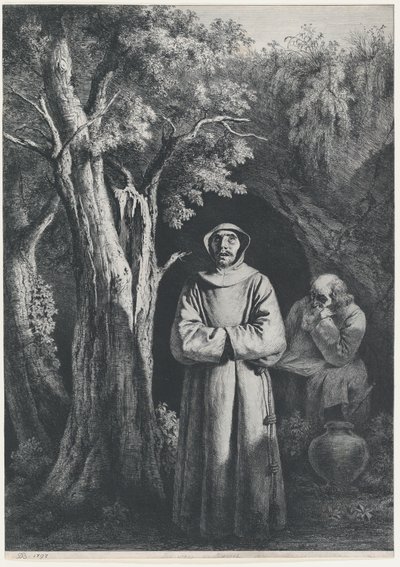 रेगिस्तान में भिक्षु, 1797। द्वारा जीन जैक्स डी बोइसियू