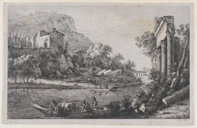 रिवर क्रॉसिंग, 1796। द्वारा जीन जैक्स डी बोइसियू