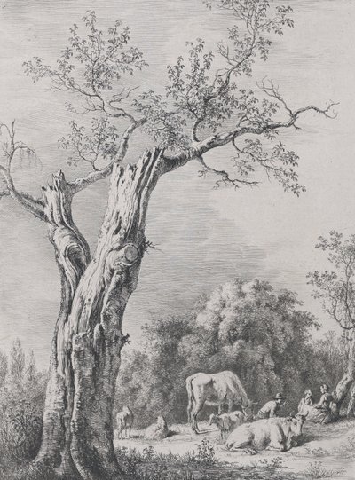 वसंत, 1795 में सेंट-चामोंड में एक ड्राइंग पूरी होने के बाद। द्वारा जीन जैक्स डी बोइसियू