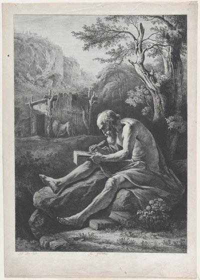सेंट जेरोम, 1797। द्वारा जीन जैक्स डी बोइसियू