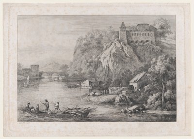 1807 में ल्योन में बेयरफुट कार्मेलिट्स के कॉन्वेंट का दृश्य। द्वारा जीन जैक्स डी बोइसियू