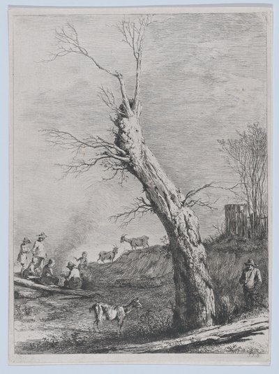 विंटर, सेंट-चामोंड, 1795 में ड्राइंग के बाद। द्वारा जीन जैक्स डी बोइसियू