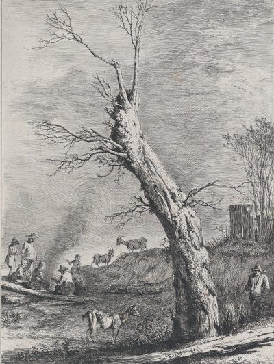 विंटर, सेंट-चामोंड, 1795 में ड्राइंग के बाद। द्वारा जीन जैक्स डी बोइसियू