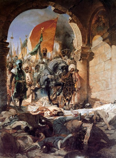 कांस्टेंटिनोपल में मेहमत द्वितीय का प्रवेश, 1876। द्वारा Jean Joseph Benjamin Constant