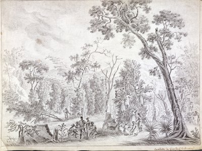 उन्नीसवीं सदी की शुरुआत में ला रीयूनियन में हार्वेस्टिंग लौंग द्वारा Jean Joseph Patu de Rosemont