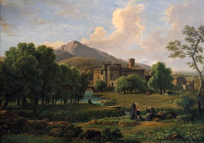 रोम, 1844 के पास, Grotta Ferrata के कॉन्वेंट का दृश्य द्वारा जीन जोसेफ जेवियर बिडुलड