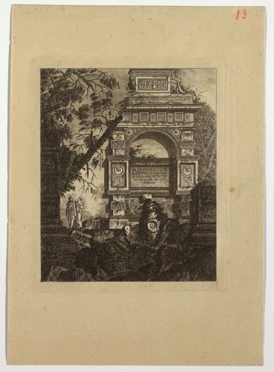 अग्रभाग, वासी आविष्कार, quot;फूलदानों, कब्रों, खंडहरों और फव्वारों के विभिन्न विषयों का संग्रह, कलाकारों के लिए उपयोगी...quot; से द्वारा जीन लॉरेंट लेगी