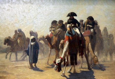 मिस्र में अपने सैन्य कर्मचारियों के साथ जनरल बोनापार्ट, 1863 द्वारा जीन लियोन गेरोम