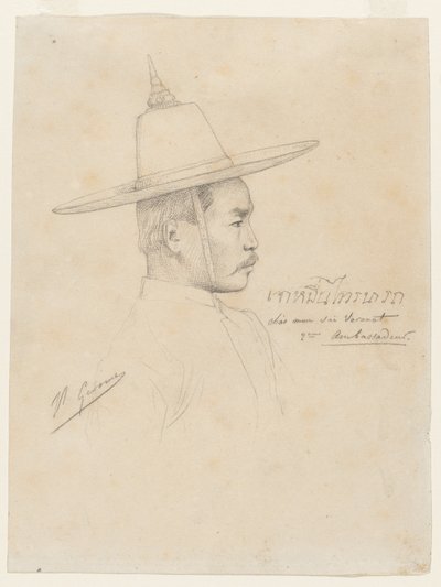 1861-1864 के फॉनटेनब्लियू में सियामी राजदूतों के स्वागत के लिए अध्ययन। द्वारा जीन लियोन गेरोम