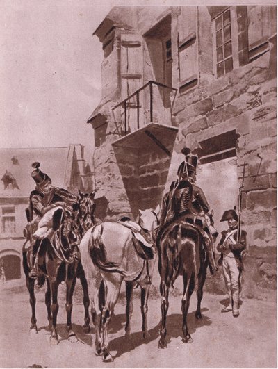 आदेश प्राप्त करना, फेमस लाइव्स के कैसल्स रोमांस से चित्रण, c.1940 द्वारा जीन लुइस अर्नेस्ट मीसोनियर