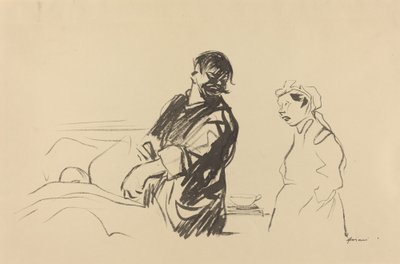 अस्पताल का दृश्य, सी। 19141919. द्वारा जीन लुइस फोरैन