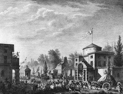 फ़्रांसीसी क्रांति: 1 मई को पेरिस के बैरियर का नि:शुल्क प्रवेश द्वारा जीन लुइस II (बाद में) प्रियर