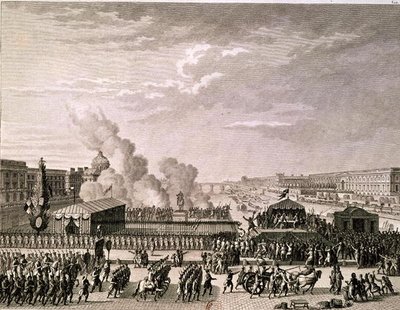 22 जुलाई, 1792 को पियरे गेब्रियल बर्थल्टल (1737-1831) द्वारा उत्कीर्ण, होमलैंड के लिए खतरे की घोषणा द्वारा जीन लुइस प्रियर