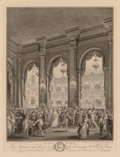 होटल डे विले में नकाबपोश गेंद, 23 जनवरी, 1782 द्वारा जीन-मिशेल द यंगर मोरो