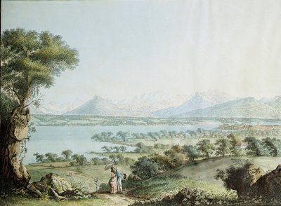 जीन फिलिप के साथ मोंट ब्लांक का दृश्य, जीन फिलिप लिनक II (1770-1812) और जैकब फिलिप हैर्ट (1737-1807) द्वारा उत्कीर्ण द्वारा जीन फिलिप II लिनक