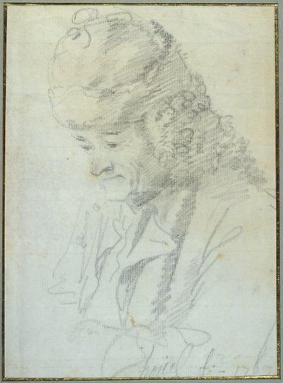 वोल्टेयर (1694-1778) बुढ़ापे में, 1769 (कागज पर क्रेयॉन) द्वारा जीन पियरे हौएल