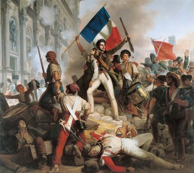 28 जुलाई 1830, 1833 को होटल डे विले में लड़ना द्वारा Jean Victor Schnetz