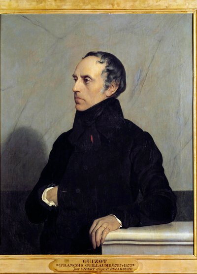 फ्रेंकोइस पियरे गुइल्यूम गुइज़ोट (1787-1874) का पोर्ट्रेट मंत्री और इतिहासकार जेहान विबर्ट द्वारा पेंटिंग (1840-1902), कैनवास पर तेल द्वारा जीन या जेहान जॉर्जेस वाइबरट