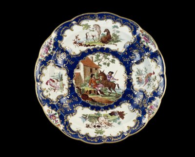 परिपत्र पकवान, 1768-1770 (नाटकीय चीनी मिट्टी के बरतन) द्वारा Jefferyes Hammett O