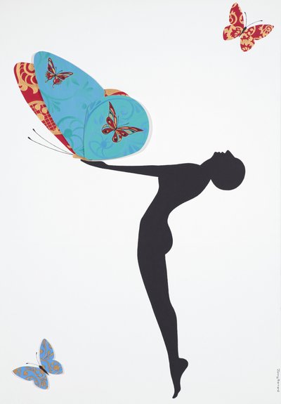 तितलियाँ, 2008 (कैनवास पर एक्रिलिक) द्वारा जेनी बरनार्ड