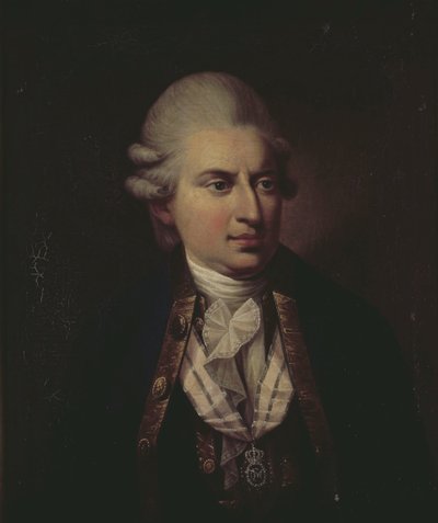 काउंट जोहान फ्रेडरिक स्ट्रुएन्सी (1737-1772) का पोर्ट्रेट (कैनवास पर तेल) द्वारा जेन्स जुएल