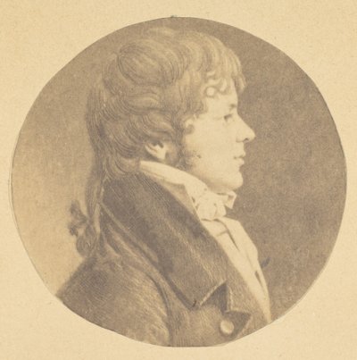 पोर्ट्रेट्स के सेंट मेमिन संग्रह से 1862 में प्रोफ़ाइल में एक युवा व्यक्ति का मेज़ोटिन्ट चित्र। द्वारा जेरेमिया गुरनी