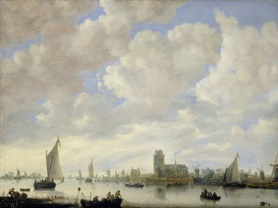 डॉर्ड्रेक्ट पर मरवे का दृश्य, c.1660 द्वारा Jeronimus van Diest