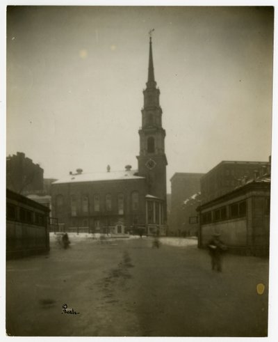पार्क सेंट चर्च, बोस्टन, मास, यूएसए, c.1902-10 (जिलेटिन सिल्वर फोटो) द्वारा जेसी टार्बो बील्स