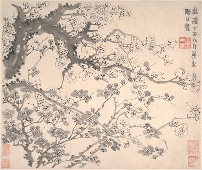 प्लम ब्लॉसम, दिनांक 1757। द्वारा Jin Nong