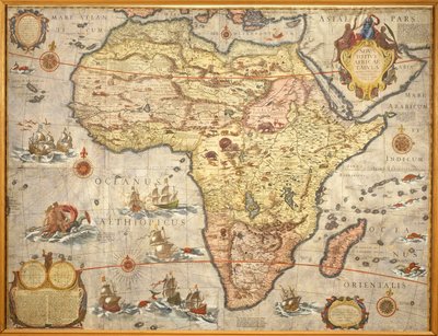 1686 में अफ्रीका का नक्शा जोआन ब्लाउ द्वारा द्वारा जोन ब्लाउ