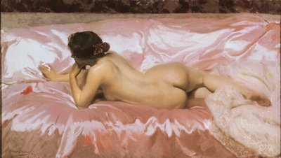 नग्न औरत. जोकिन सोरोला द्वारा चित्रकारी (1863-1923) द्वारा Joaquín Sorolla