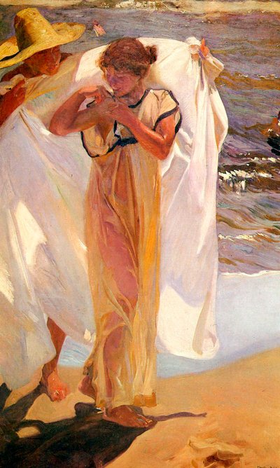 स्नान के बाद, 1908। द्वारा Joaquín Sorolla