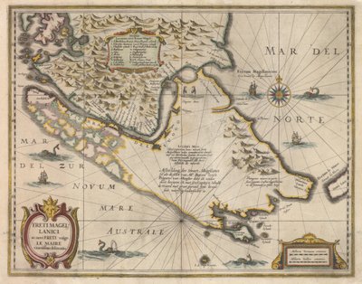 आम लोगों के चित्रण, नए और सबसे Magellane और Le Maire जलसन्धि, 1630 की सटीक पर निर्भर द्वारा जोडोकस होंडियस