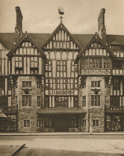 ग्रेट मार्लबोरो स्ट्रीट में लिबर्टी ट्यूडर बिल्डिंग का हिस्सा, c1935। द्वारा जोएल