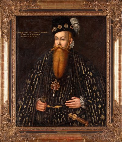 स्वीडन के राजा जॉन तृतीय (1537-1592) - जोहान बैप्टिस्टा वान उथर (उटर) (सक्रिय 1562-1597) द्वारा चित्रकारी, कैनवास पर तेल (101x83 सेमी) द्वारा जोहान बैप्टिस्टा वैन (सक्रिय 1562 1597)