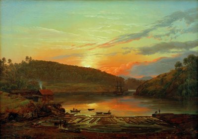 सूर्यास्त में स्केन में लैंडस्केप द्वारा Johan Christian Dahl