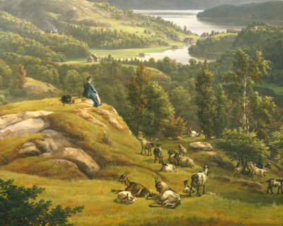 जोहान क्रिश्चियन क्लॉसन डाहल (1788-1857), नॉर्वे 19वीं सदी द्वारा बर्गन के पास लिसेनक्लोस्टर का दृश्य द्वारा जोहान क्रिश्चियन डाहल