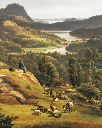 जोहान क्रिश्चियन क्लॉसन डाहल (1788-1857), नॉर्वे द्वारा 19वीं सदी के विवरण द्वारा बर्गन के पास लिसेनक्लोस्टर का दृश्य द्वारा जोहान क्रिश्चियन डाहल
