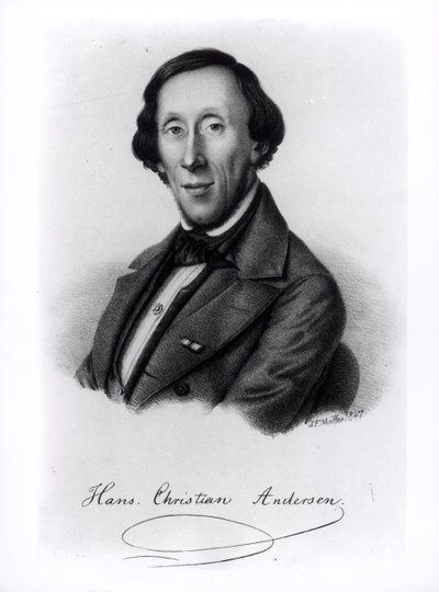 हंस क्रिश्चियन एंडरसन का चित्र (1805-1875) द्वारा जोहान फ्रेडरिक मोलर