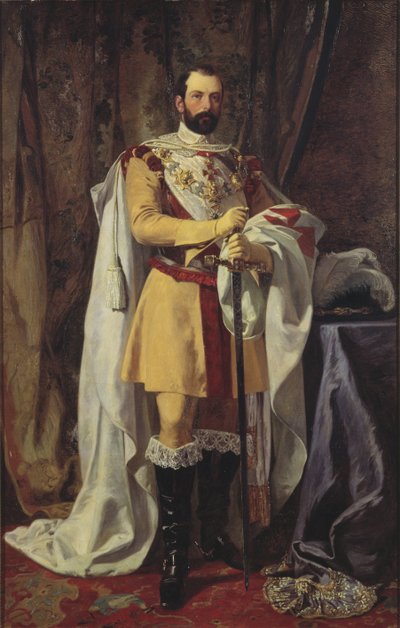 चार्ल्स XV roi de Suede - हॉकर्ट, जोहान फ्रेड्रिक (1826-1866) द्वारा स्वीडन के राजा चार्ल्स XV (1826-1872) का पोर्ट्रेट। तेल के रंगों से केन्वस पर बना चित्र द्वारा जोहान फ्रेड्रिक हॉर्ट
