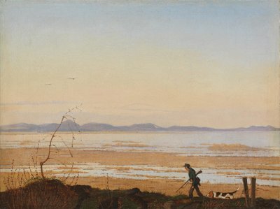 Arresø झील के पास एक शाम, ca. 1837 द्वारा जोहान थॉमस लुंडबी