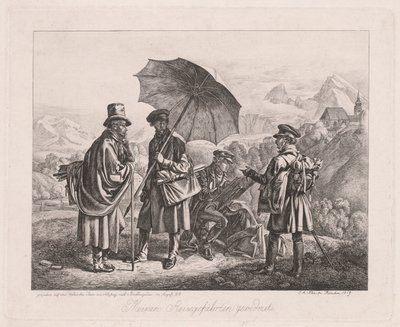 द आर्टिस्ट्स ऑन द जर्नी, 1819। द्वारा जोहान एडम क्लेन