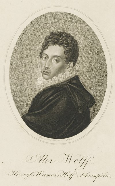 पायस अलेक्जेंडर वोल्फ का पोर्ट्रेट 1782-1828, सीए 1820। द्वारा जोहान एडॉल्फ रॉसमेस्लर
