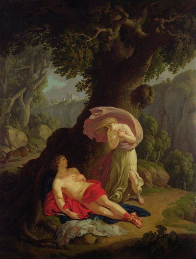 पाइरामस और थिएबे, सी .1788-90 द्वारा जोहान ऑगस्ट नाहल द यंगर