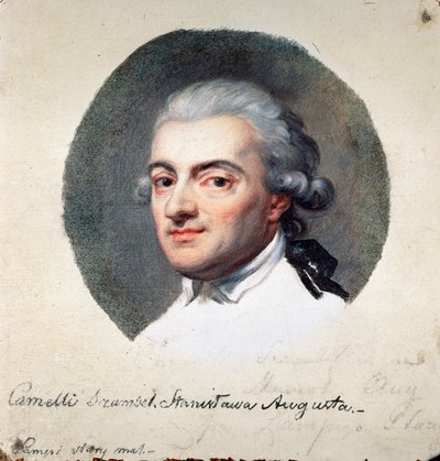 पोलैंड के स्टैनिस्लाव द्वितीय ऑगस्टस पोनियातोव्स्की (1732-1798) का चित्र, दो राष्ट्रों के गणराज्य के अंतिम राजा और लिथुआनिया के ग्रैंड ड्यूक (स्टैनिस्लाव द्वितीय ऑगस्टस पोनियातोव्स्की का चित्र, पोलिश लिथुआनियाई राष्ट्रमंडल के राजा और ग्रैंड ड्यूक)। द्वारा जोहान बैपटिस्ट I लम्पी