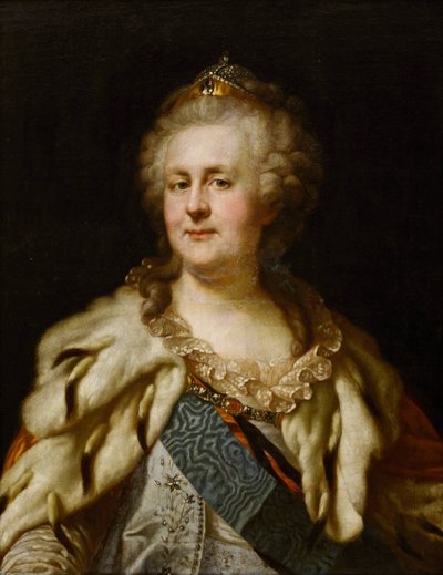 एम्प्रेस कैथरीन II (1729-1796) का पोर्ट्रेट लैम्पी, जोहान-बैप्टिस्ट वॉन, द एल्डर (1751-1830)। तेल के रंगों से केन्वस पर बना चित्र द्वारा जोहान बैपटिस्ट I लम्पी