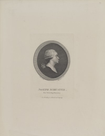संगीतकार जोसेफ शूस्टर का चित्रण 1748-1812, 1811। द्वारा जोहान क्रिश्चियन बेंजामिन गॉट्सचिक