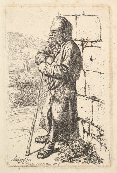 द टोबैको स्मोकर, 1817। द्वारा जोहान क्रिश्चियन एरहार्ड