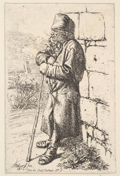 द टोबैको स्मोकर, 1817। द्वारा जोहान क्रिश्चियन एरहार्ड