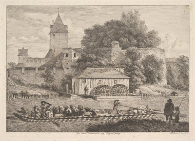 रेगन्सबर्ग की टाउन वॉल, 1817। द्वारा जोहान क्रिश्चियन एरहार्ड